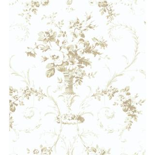 Seabrook Designs CA80704 Chelsea Acrylic Coated Floral Wallpaper